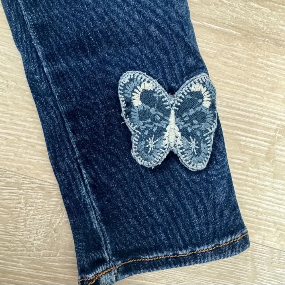 Gap Denim High Stretch Butterfly Distressed Jegging Ankle Size 8